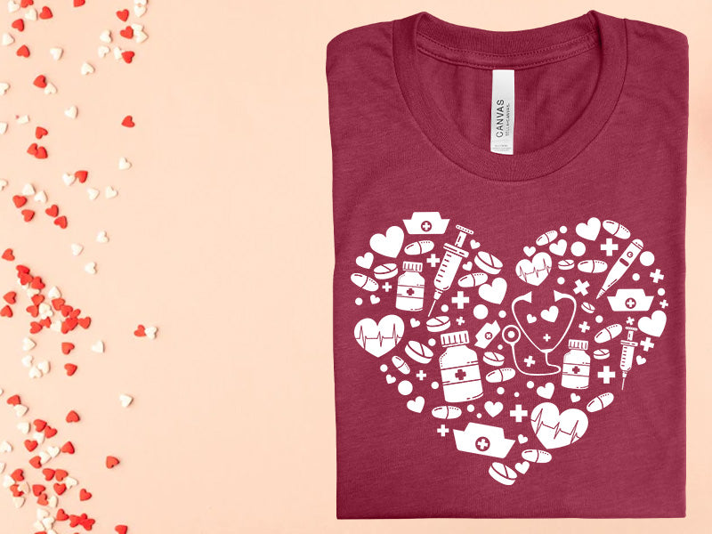 Nurse Heart Graphic Tee