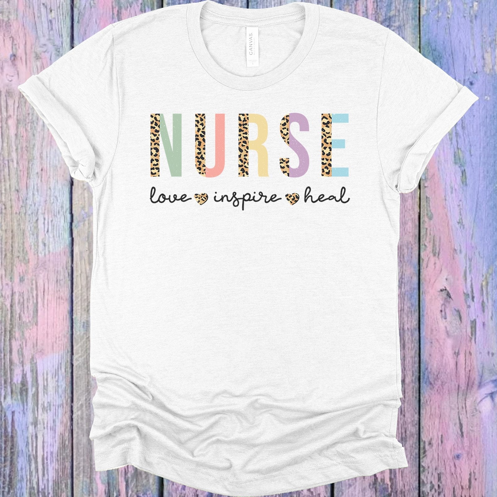 Nurse Inspire Love Heal Graphic Tee