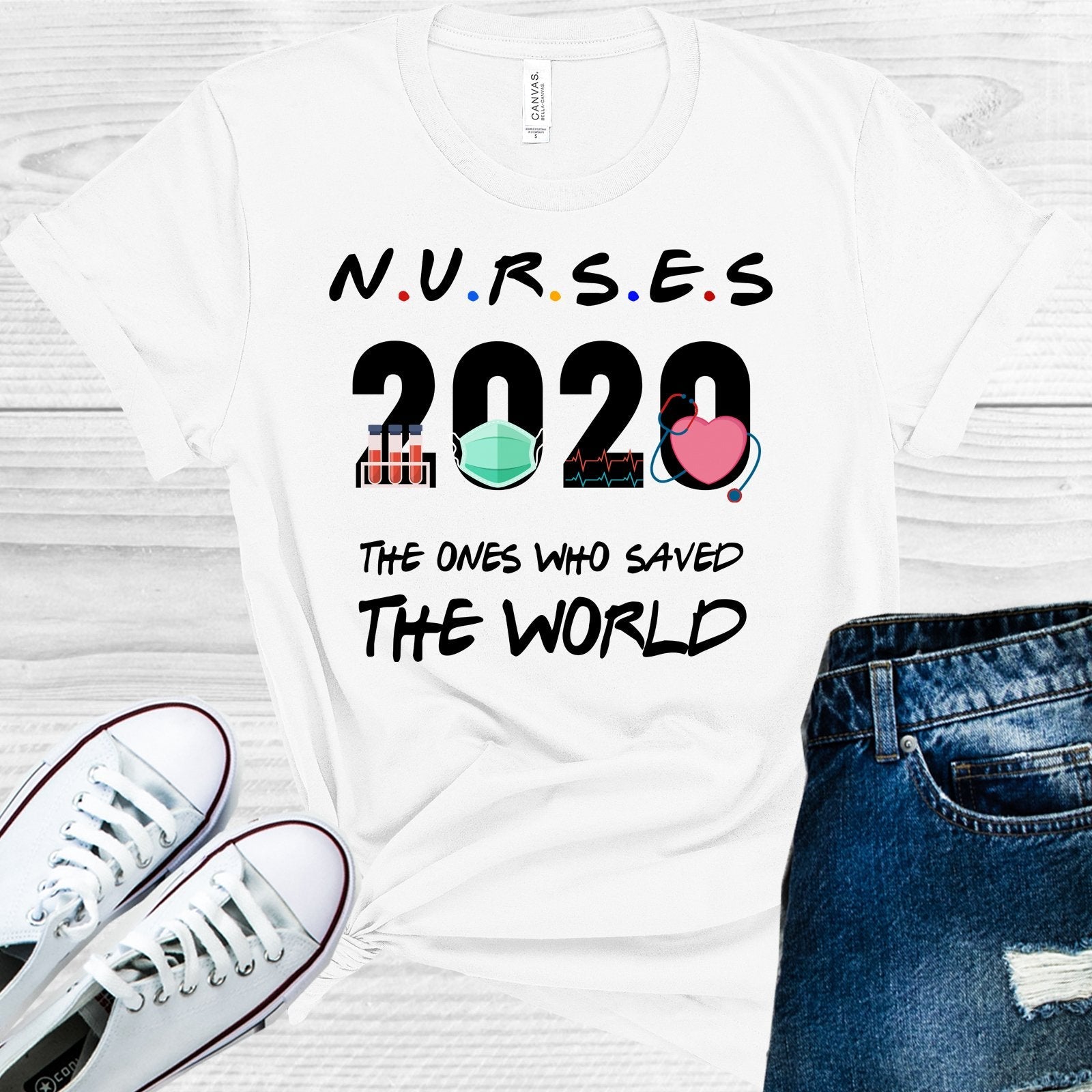 Nurses 2020 The Ones Who Saved the World Graphic Tee